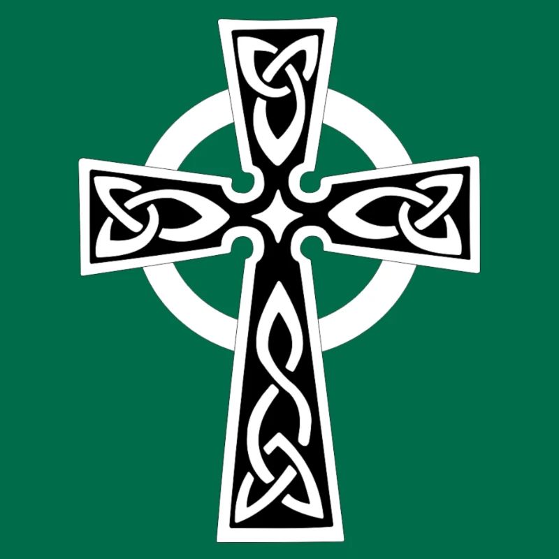 Keltisches oder Keltisches Kreuz weiß