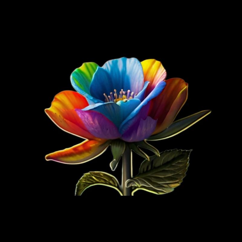 Fleur arc-en-ciel