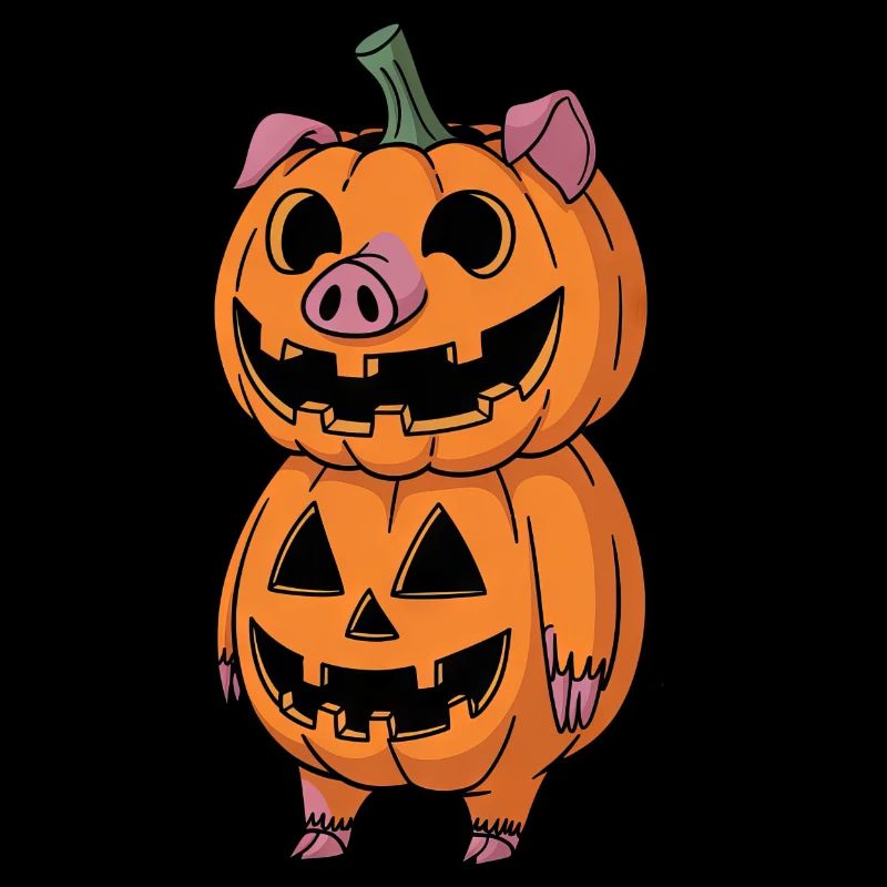 Halloween Pig Pumpkin Comic Costume Funny