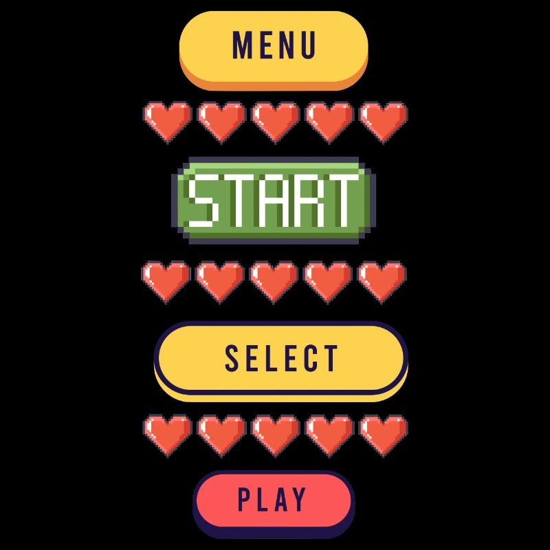 Menu Start Select Play - Gaming T-Shirt
