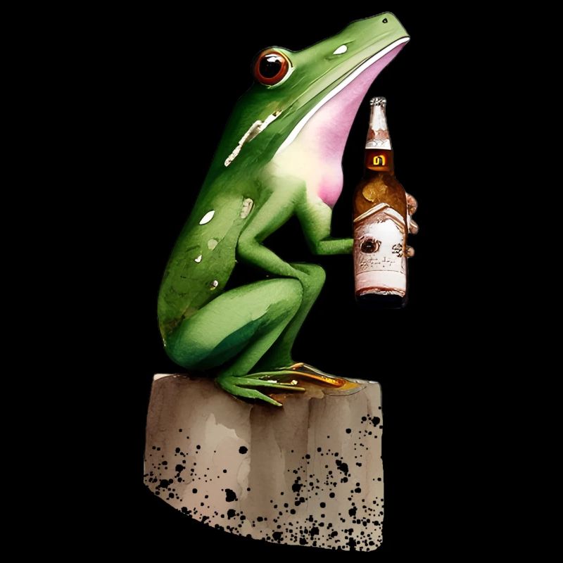 Frog with beer