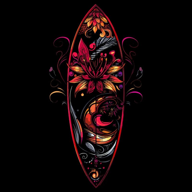 Caricature de planche de surf