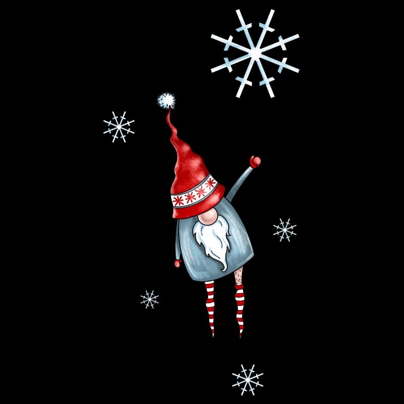 Lutin de Noël suspendu à son flocon de neige