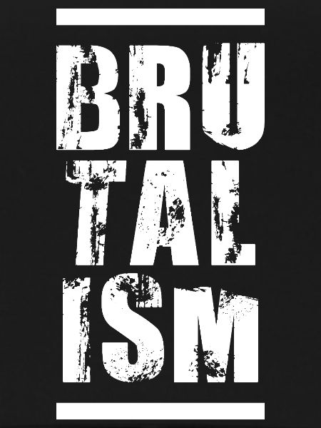 BRUTALISMUS Typografie, Kunstgestaltung,