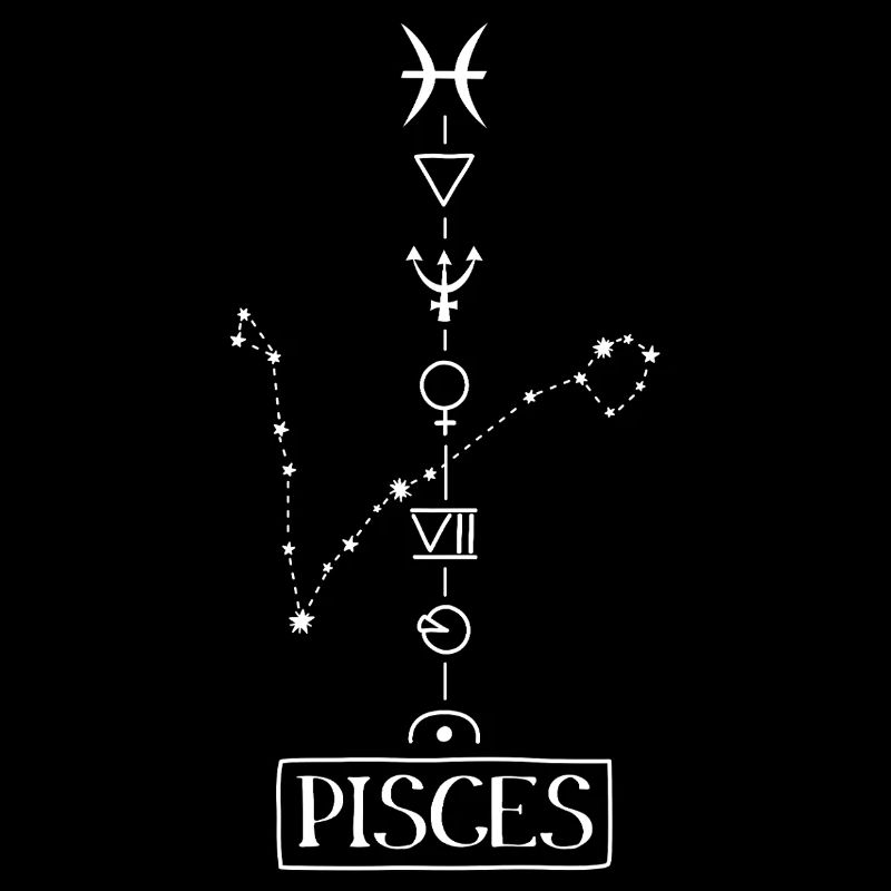 Pisces - Pisces Zodiac - white