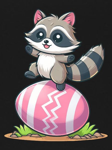 Easter Raccoon Easter Egg