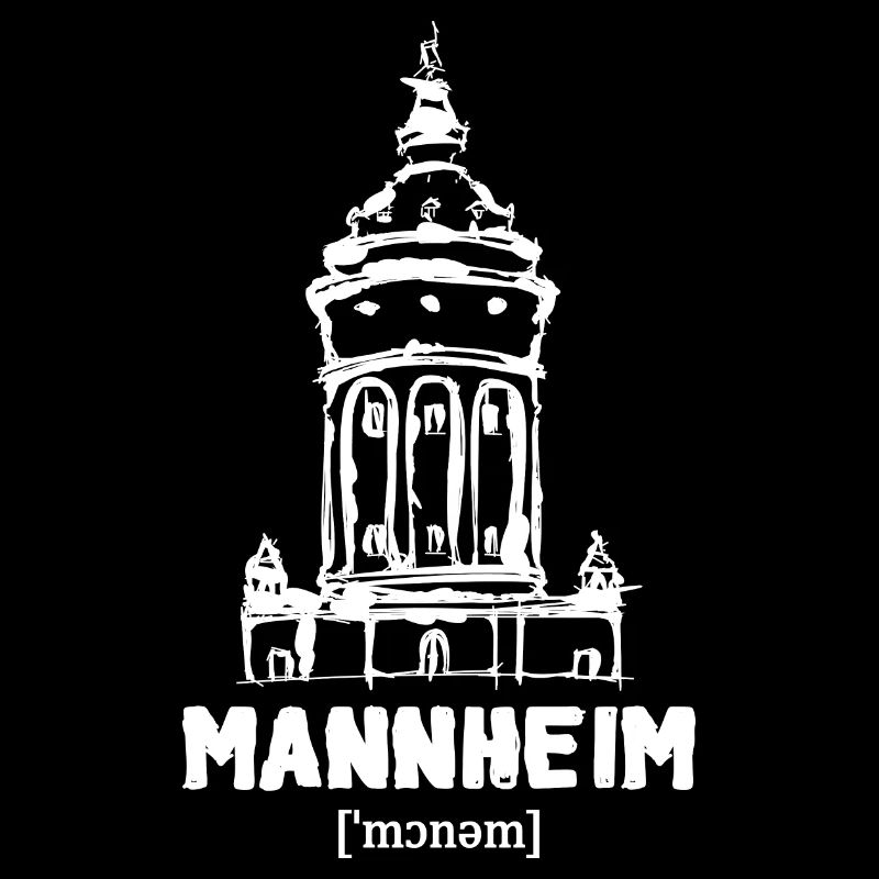 Wasserturm Mannheim minimalistisch