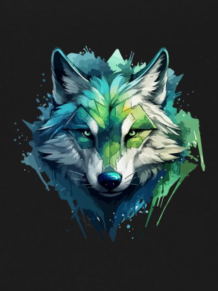 Blue Wolf Graffiti