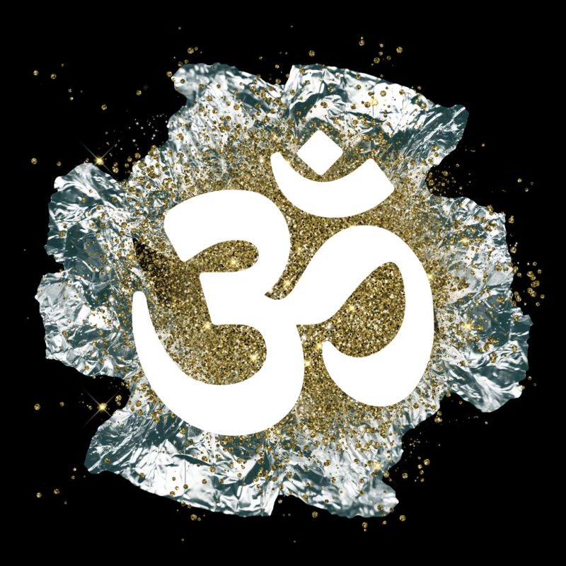 om signe or éléments métalliques yoga