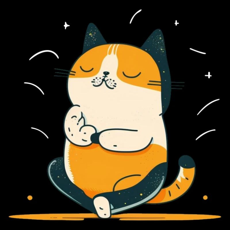 Méditer l’imprimé chat - Apportez le zen à votre espace