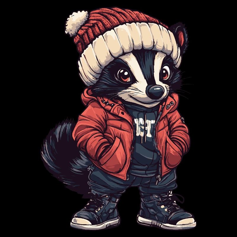 Skunk Funny Winter