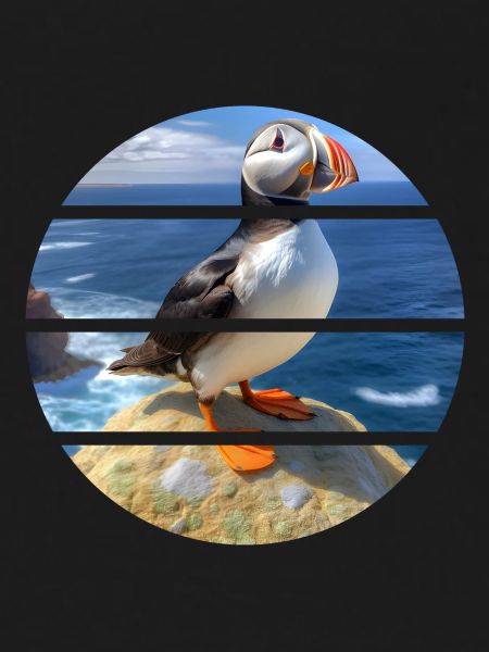 Puffin on a cliff