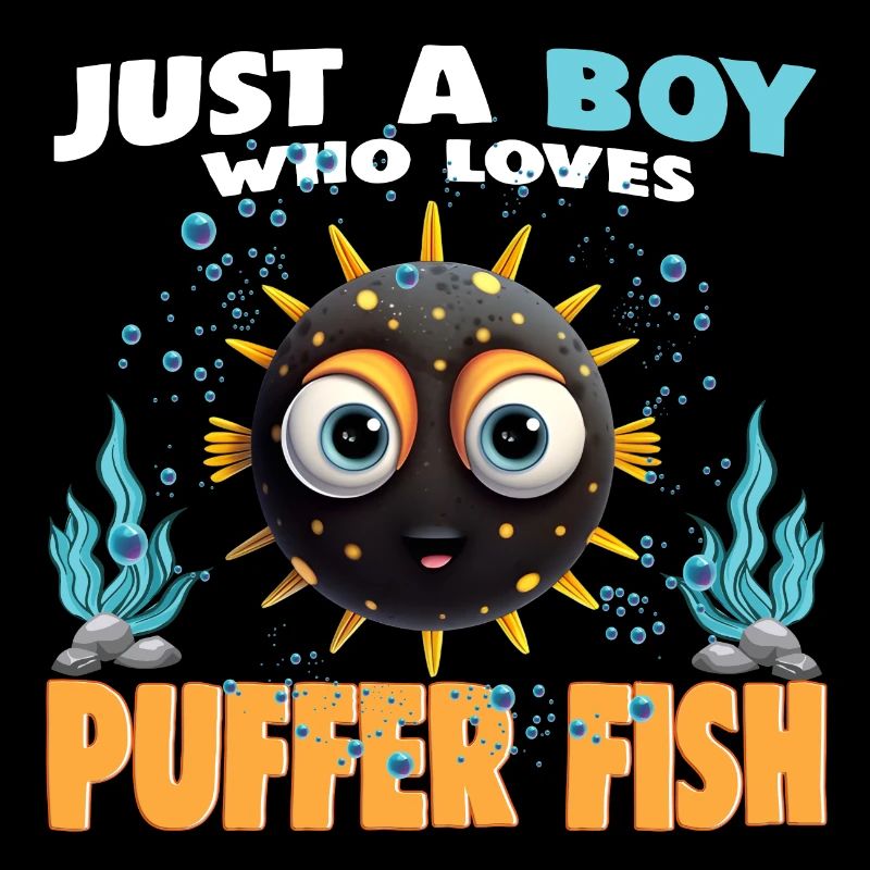 Juste un garçon qui aime le poisson-globe