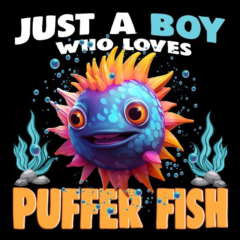 Juste un garçon qui aime le poisson-globe