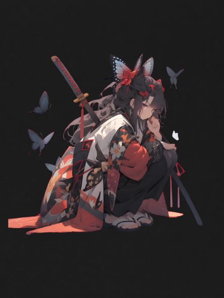 Samurai girl anime style