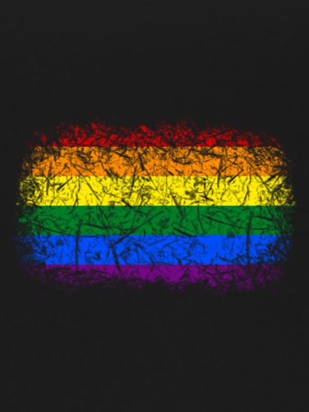 Rainbow Flag Used Look