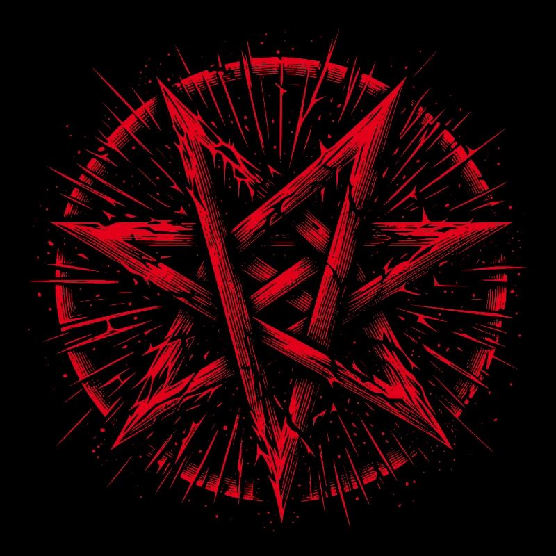 Pentagramme déchiré signe occulte