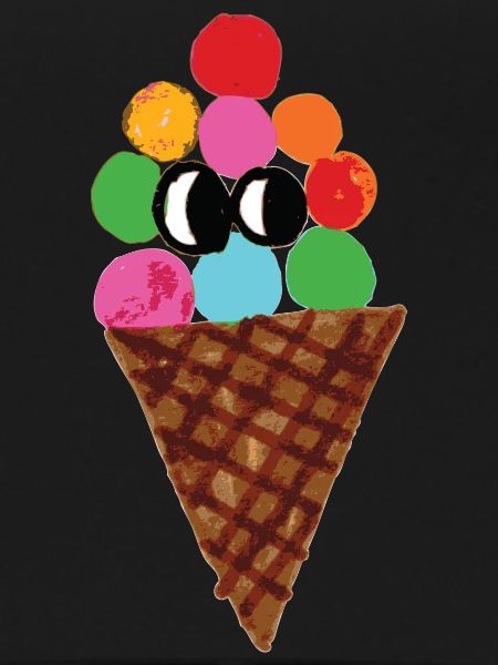Bunte Eistüte Pop Art