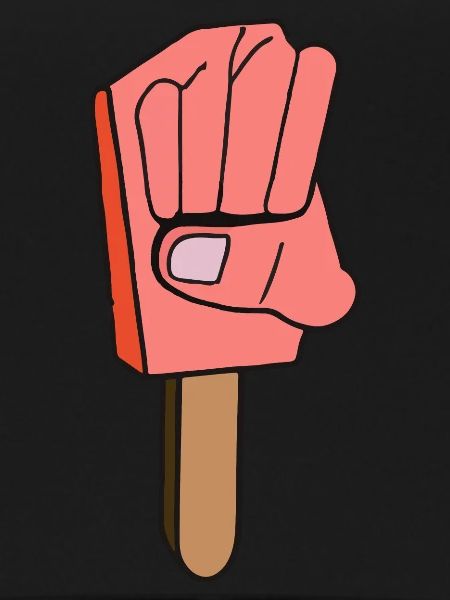 Fist symbol as popsicles