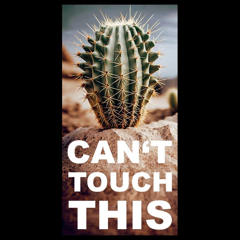 Je ne peux pas toucher ce cactus dans un jeu de mots sur le désert de sable
