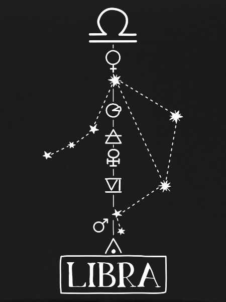 Libra - Libra Zodiac - white