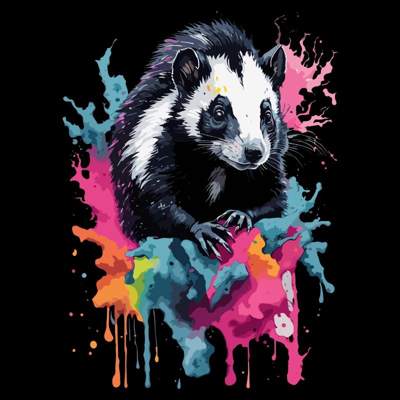Skunk Cool Cute Stinks Colorful Design