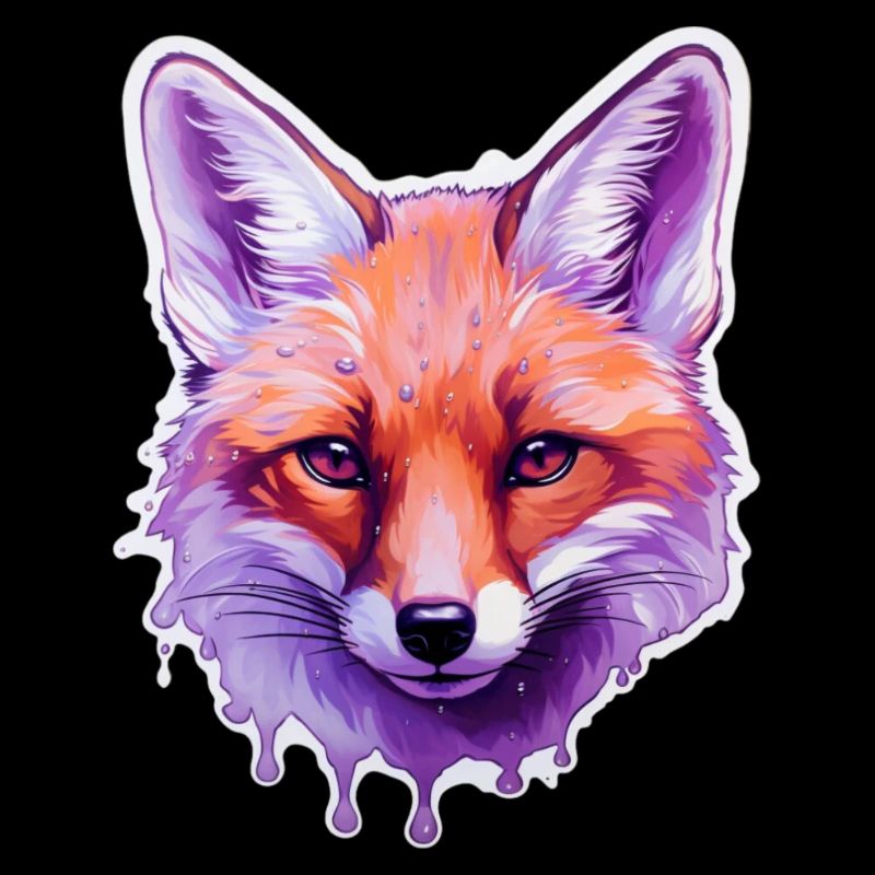Tête De Renard Coloré