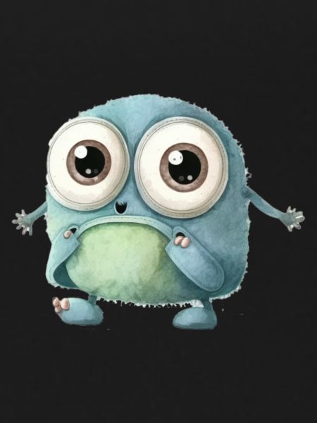 Cute monster drawing
