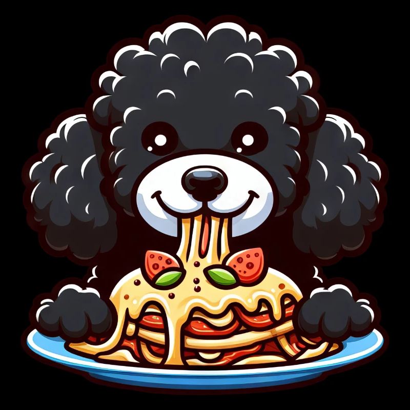 Black Poodle and Lasagna Comic