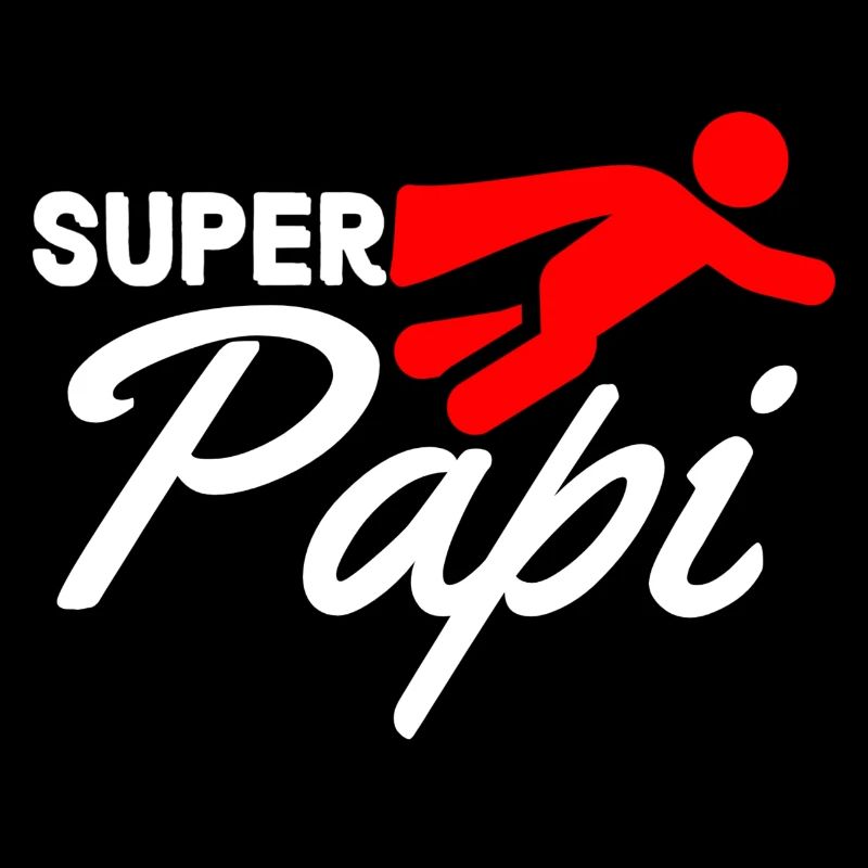 Super Papi weiß transparent Vater und Sohn