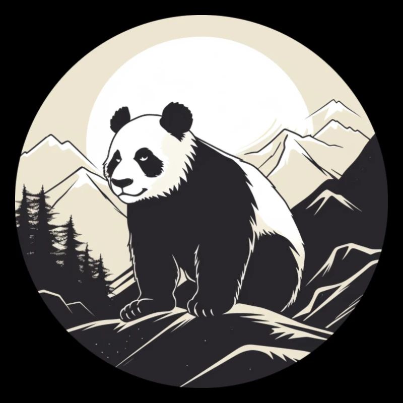 Panda vor Bergen in China