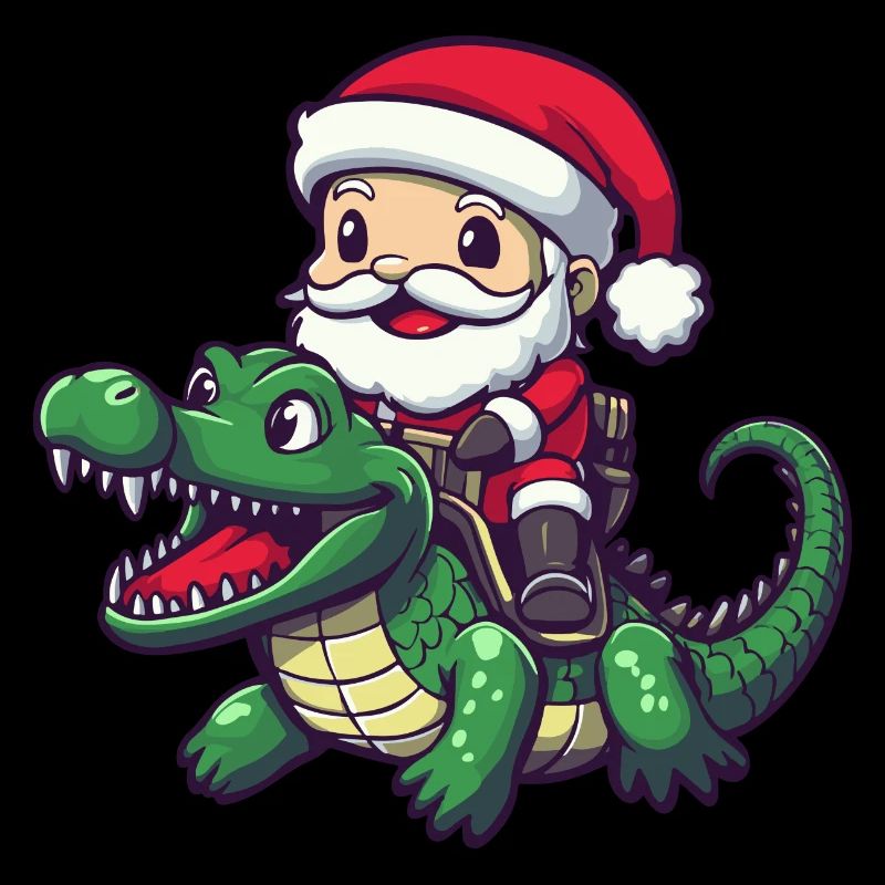 Alligator Weihnachtsmann