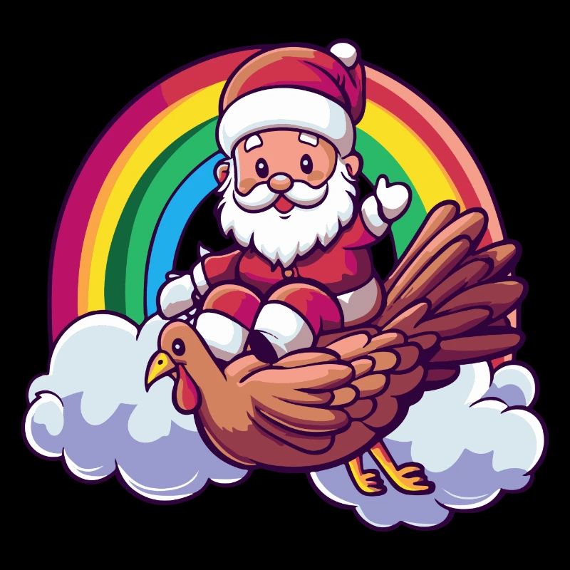 Truthan Weihnachtsmann Regenbogen