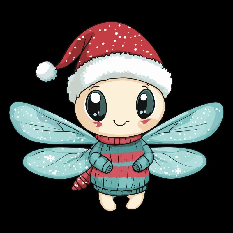 Libelle Weihnachten Comic