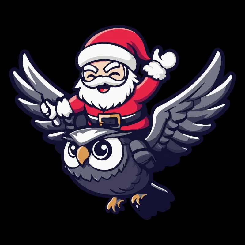 Eule Weihnachtsmann