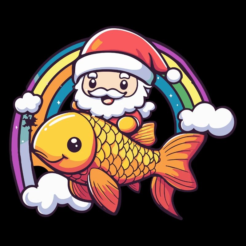 Goldfische Weihnachtsmann Regenbogen