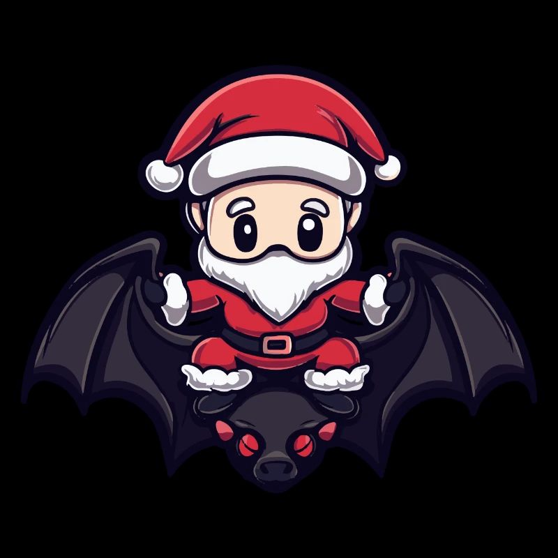 Fledermaus Weihnachtsmann
