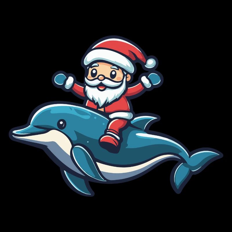 Dolphin Santa Claus