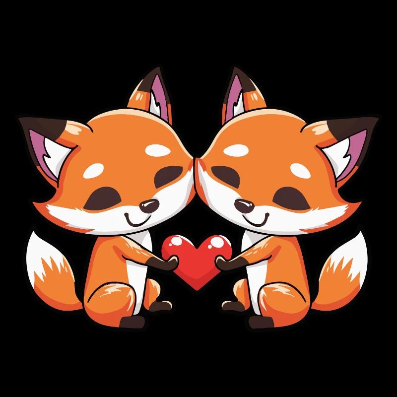 Fuchs Paar Valentinstag