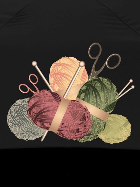 Wollknäuel & Stricknadeln mit Scheren