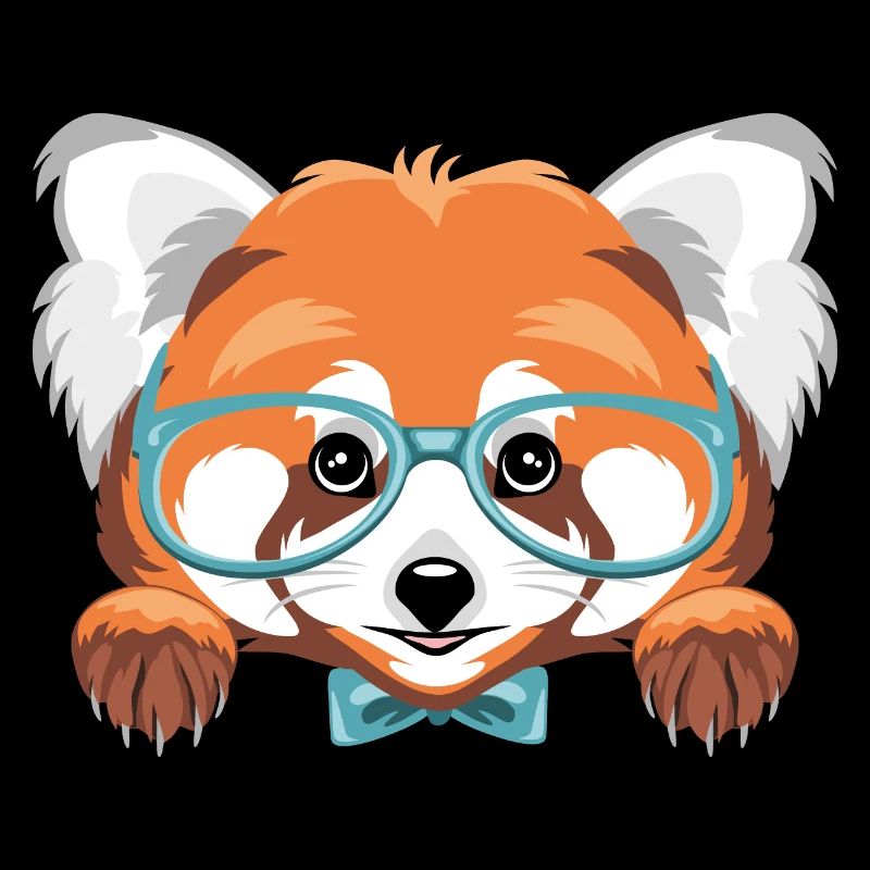 Peeking smart red panda