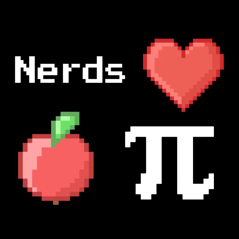 Les nerds adorent Apple Pi Pi Pi Dictons Math Pixel
