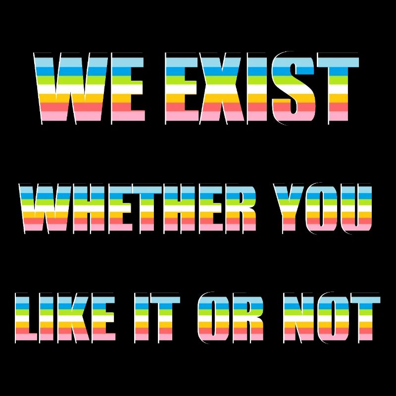 Nous existons - Drapeau queer