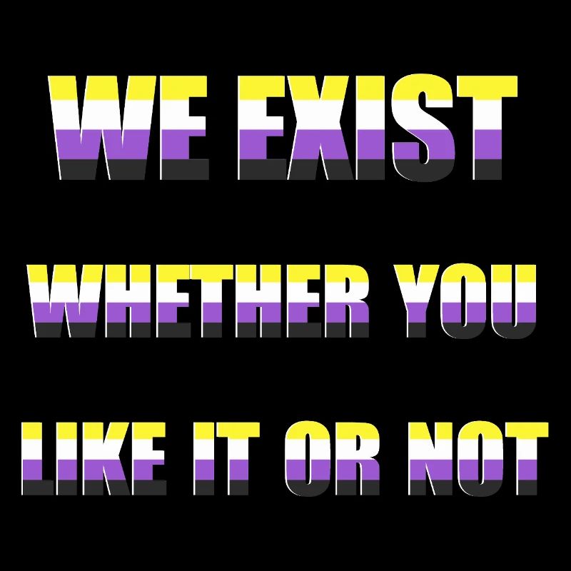 We Exist - Nicht-binäres Flag