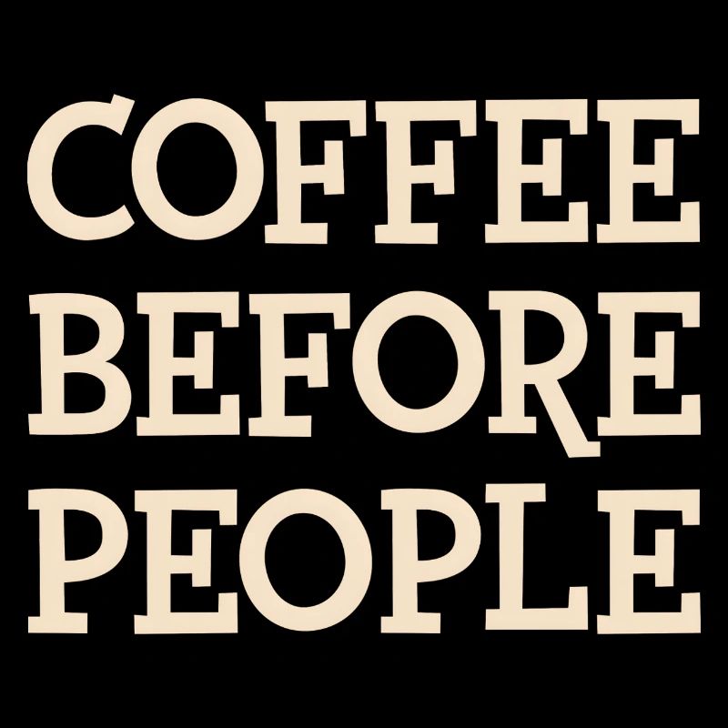 Kaffee vor Menschen Typografie Design