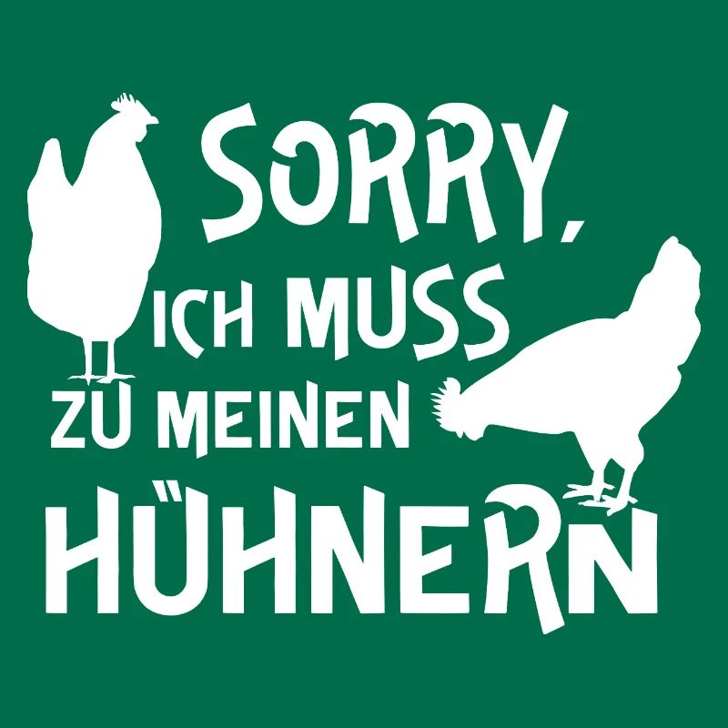 Humorous chicken design with text