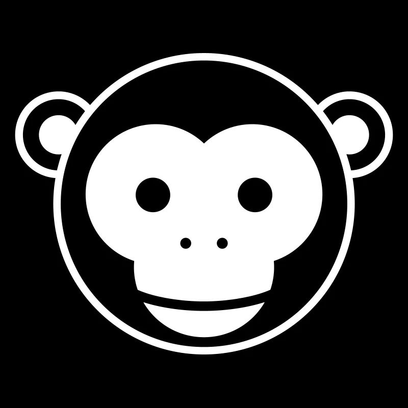 Tête de singe - Dessin animé mignon au visage de singe