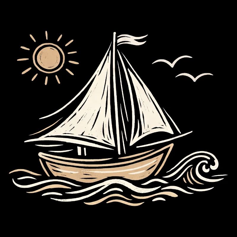 Segelboot Skizze