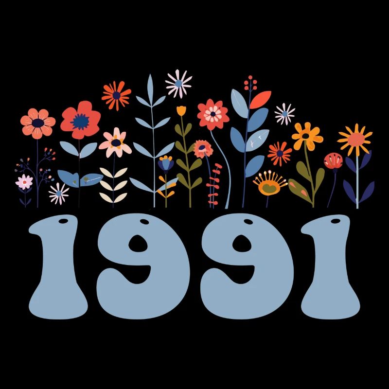 1991 Floral Pattern 1991 Floral Theme Floral 1991