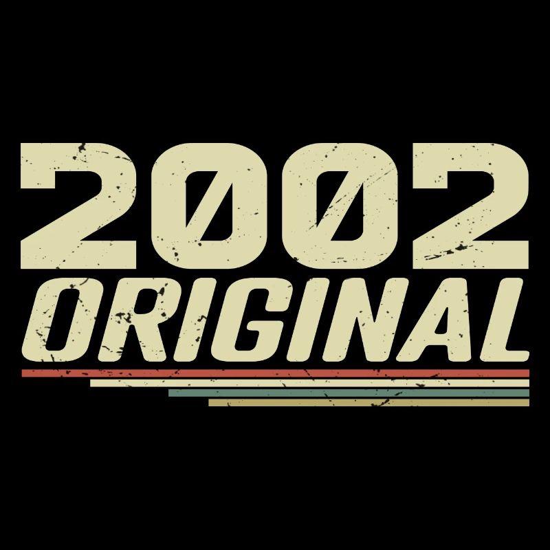 Né en 2002 Vintage 2002 Anniversaire Rétro 2002